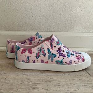 Native Shoes Girls Pink Butterfly Print Sz J1